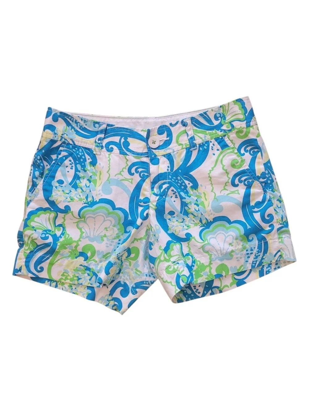 Lilly Pulitzer Blue & Green Callahan Chino Short Size‎ 00